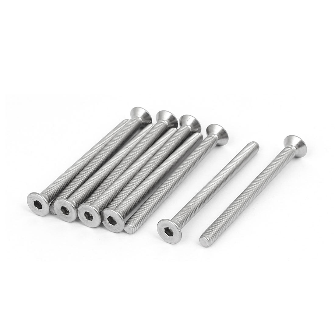 Harfington M4x50mm 316 Stainless Steel Flat Head Hex Socket Cap Screw Bolt Fastener 10pcs