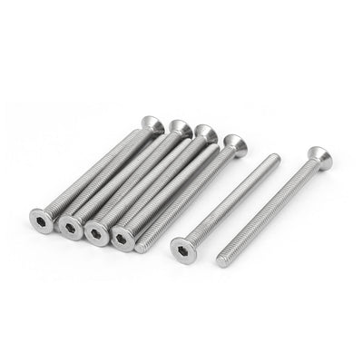 Harfington M4x50mm 316 Stainless Steel Flat Head Hex Socket Cap Screw Bolt Fastener 10pcs