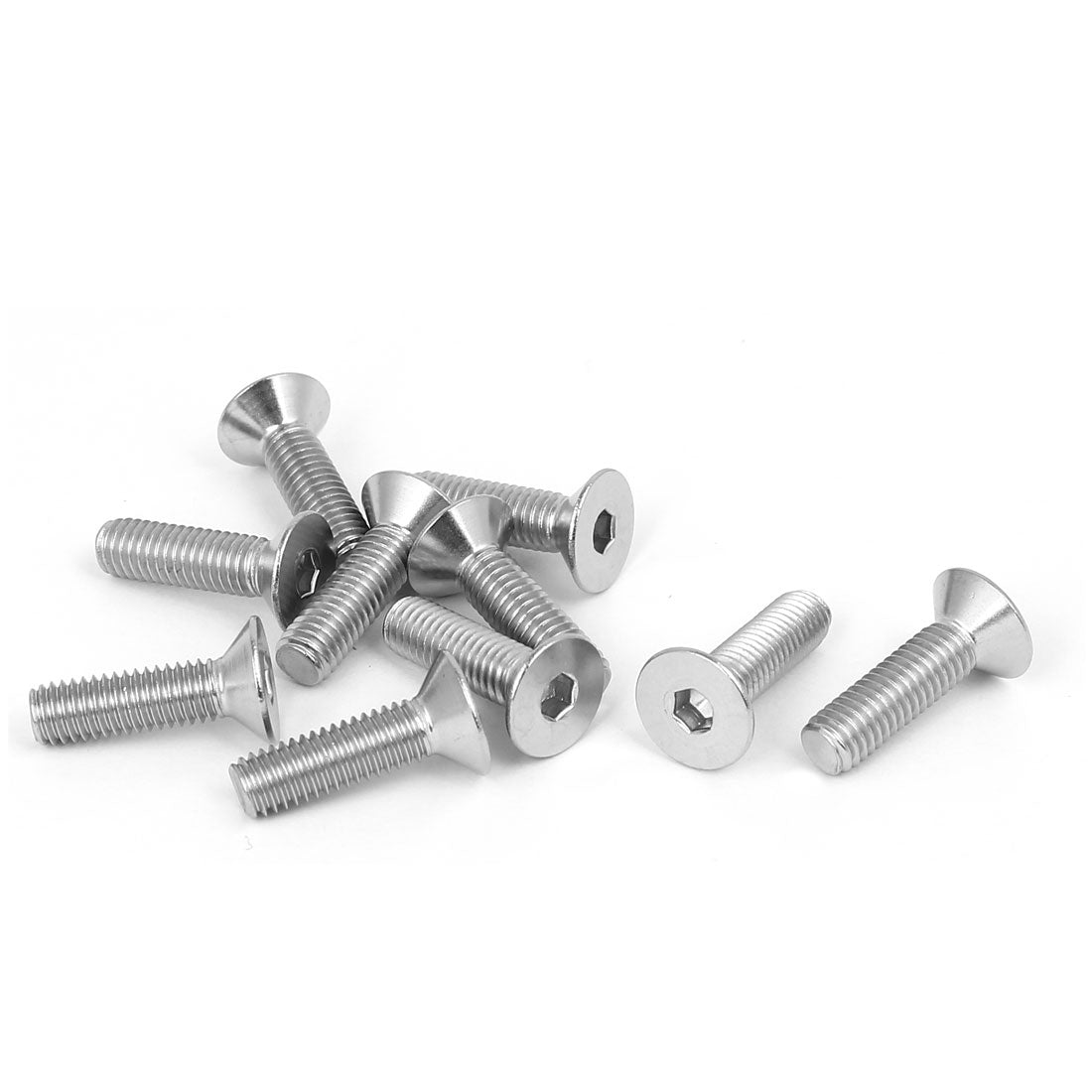 Harfington M5x18mm 316 Stainless Steel Countersunk Flat Head Hex Socket Cap Screw 10pcs