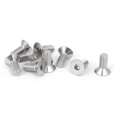 Harfington M5x12mm 316 Stainless Steel Countersunk Flat Head Hex Socket Cap Screw 10pcs