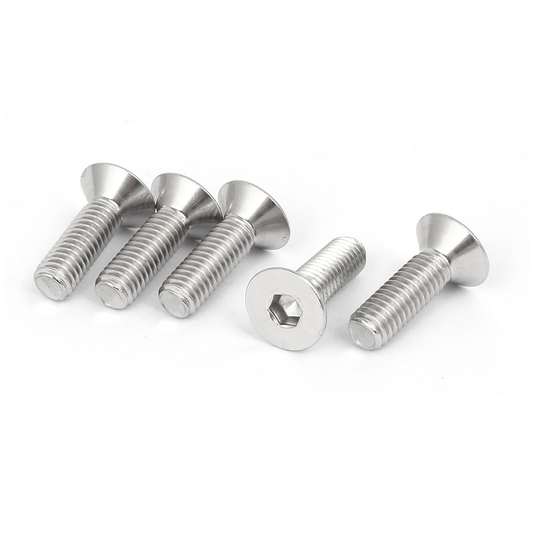 Harfington M6x20mm 316 Stainless Steel Countersunk Flat Head Hex Socket Cap Screw Bolt 5pcs