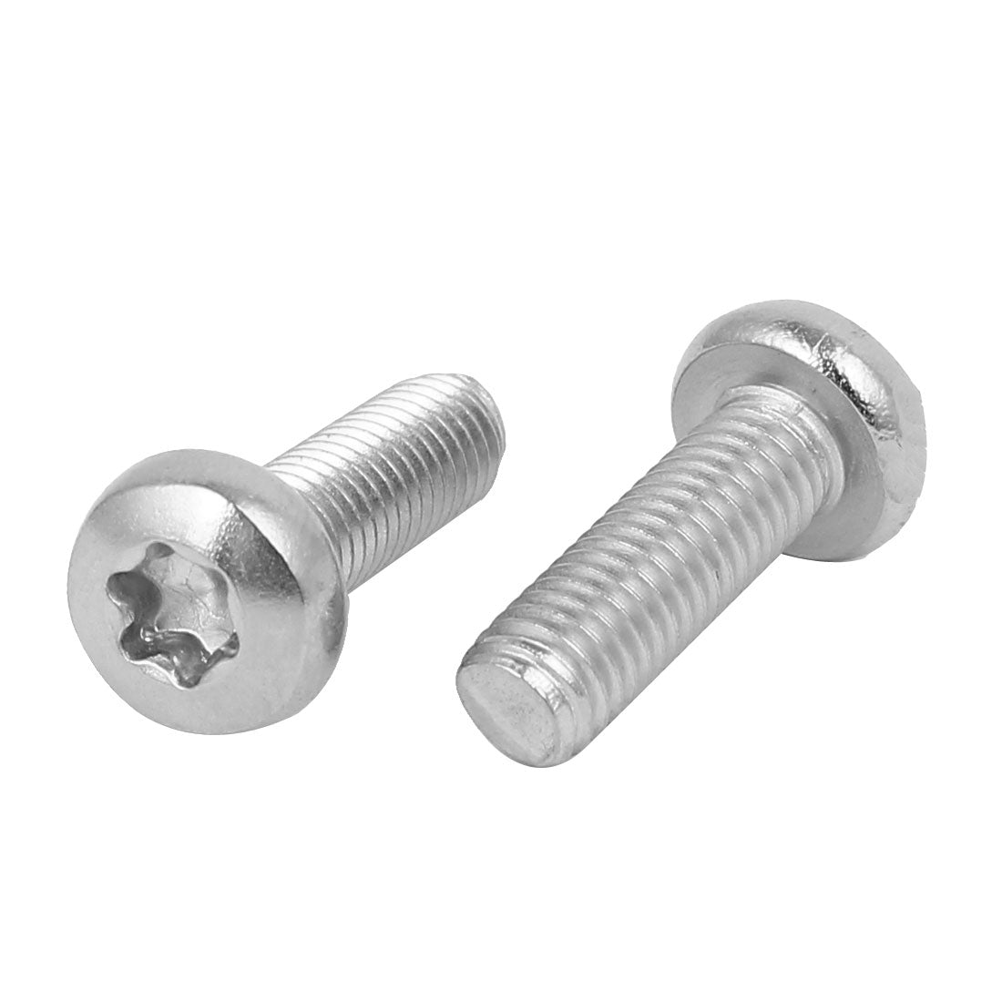 Harfington M5 x 16mm 316 Stainless Steel Round Torx Head Machine Screw  Silver Tone 10pcs