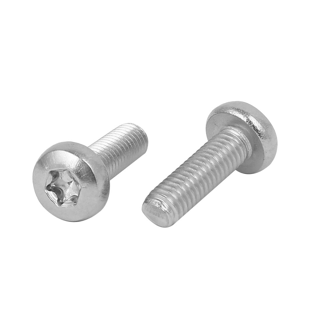 Harfington M6 x 20mm 316 Stainless Steel Round Torx Head Machine Screw  Silver Tone 10pcs