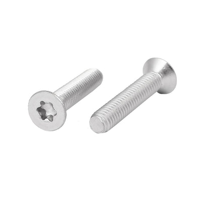 Harfington M4 x 20mm 316 Stainless Steel Flat Torx Head Machine Screw  Silver Tone 20pcs
