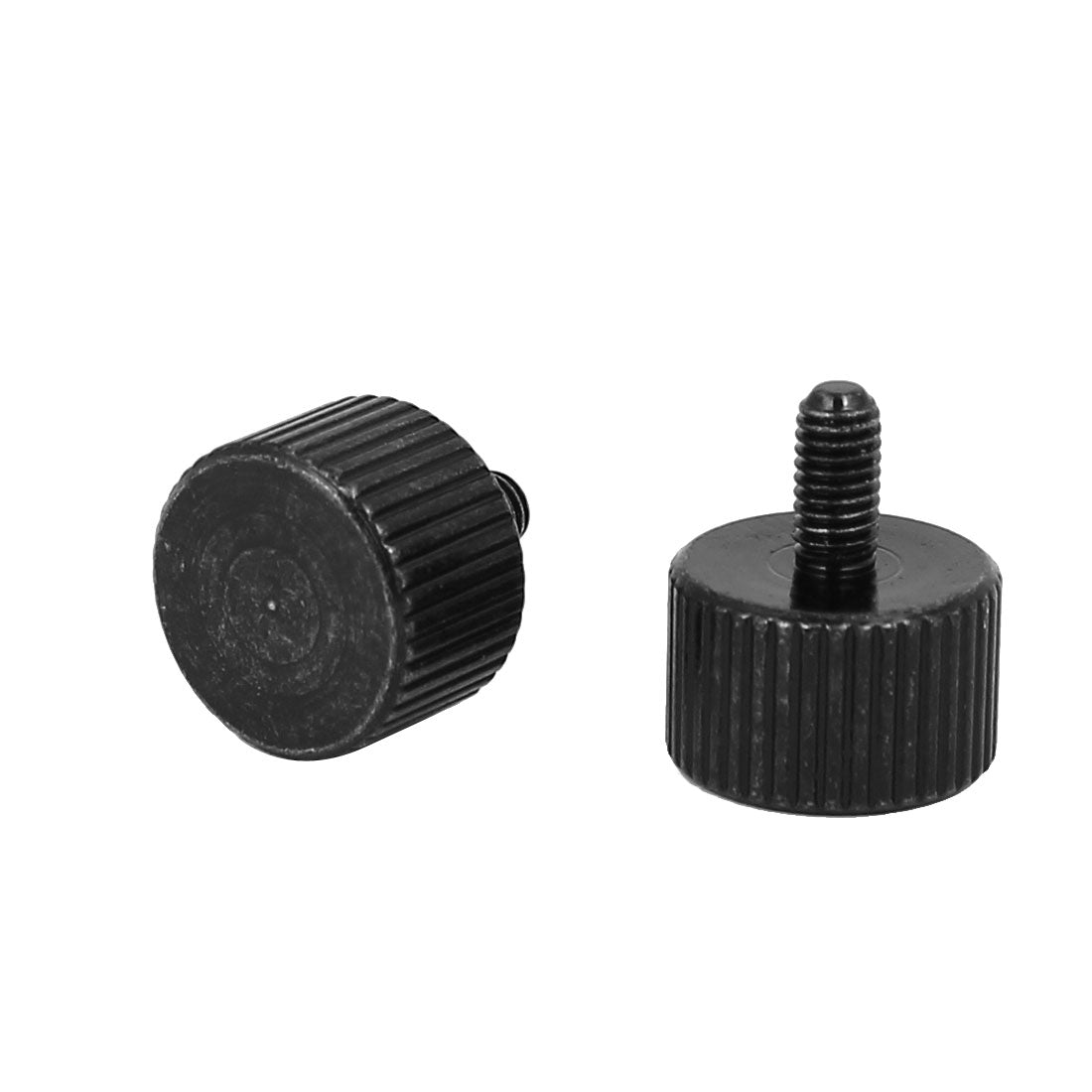 Harfington M3x6mm Computer PC Case Metal Knurled Head Thumb Screws Black 10pcs