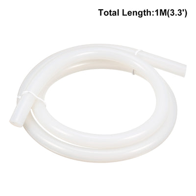Harfington Silicone Tube 1 Meter Flexible Silicone Rubber Tubing Water Air Hose Pipe for Pump Transfer