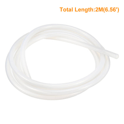 Harfington Silicone Tube 2 Meter Flexible Silicone Rubber Tubing Water Air Hose Pipe for Pump Transfer