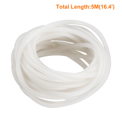 Harfington Silicone Tube mm ID X mm OD 5 Meters Flexible Silicone Rubber Tubing Water Air Hose Pipe for Pump Transfer