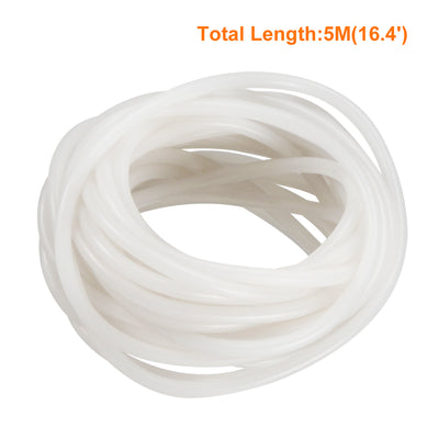 Harfington Silicone Tube mm ID X mm OD 5 Meters Flexible Silicone Rubber Tubing Water Air Hose Pipe for Pump Transfer