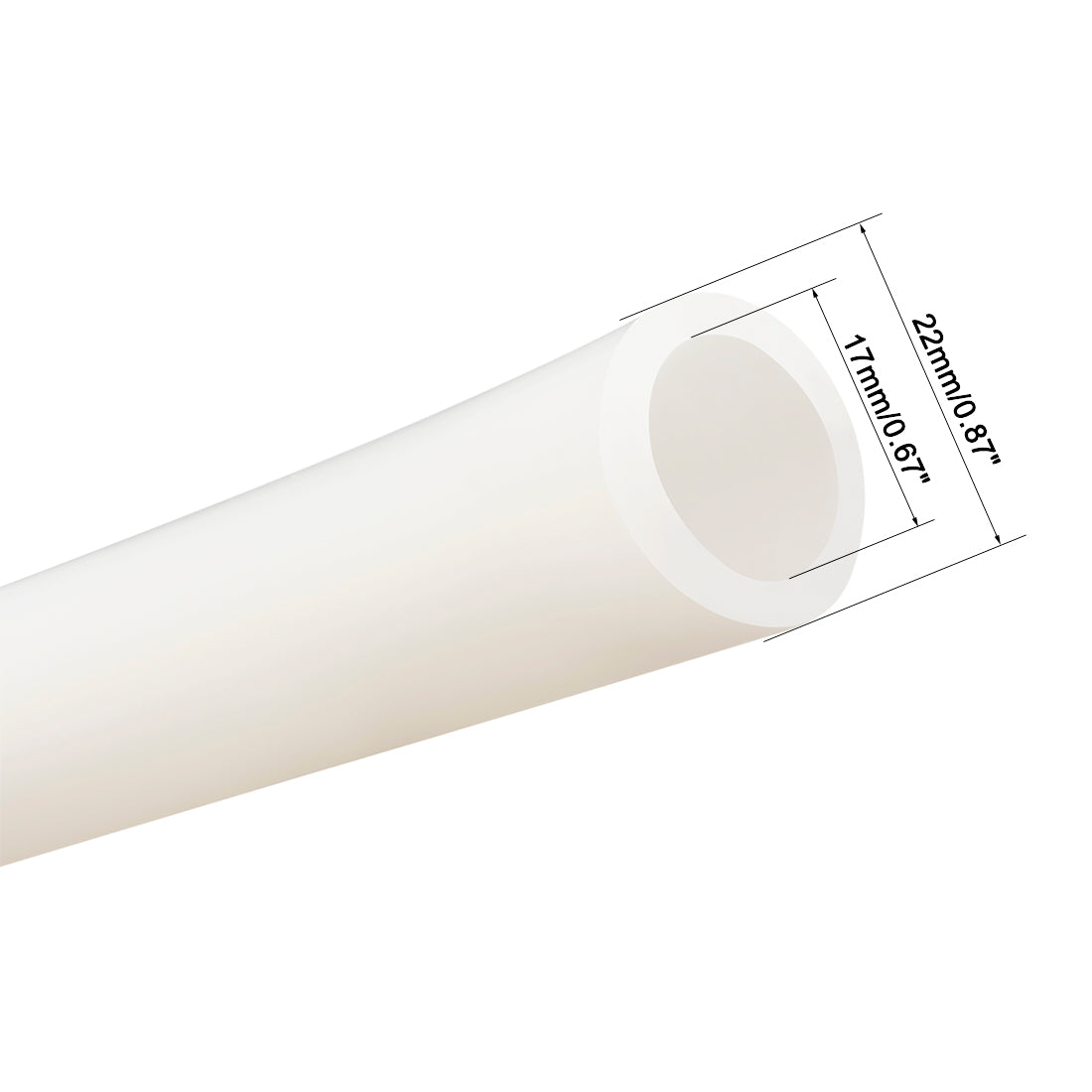 Harfington Silicone Tube 1 Meter Flexible Silicone Rubber Tubing Water Air Hose Pipe for Pump Transfer