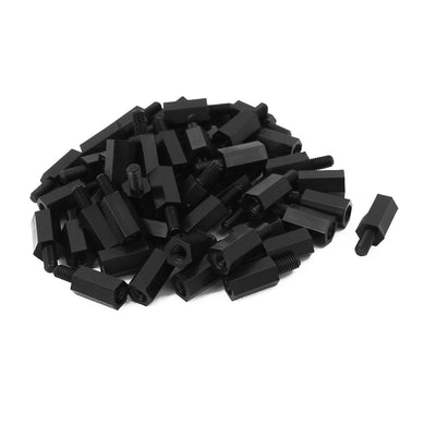 Harfington M3x10mm+6mm Male to Female Nylon Spacer Hexagonal PCB Standoff Pillar 50pcs