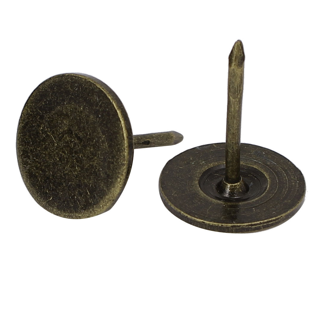 Harfington 16mm Dia 20mm Height Round Flat Head Upholstery Tack Nail Bronze Tone 50pcs