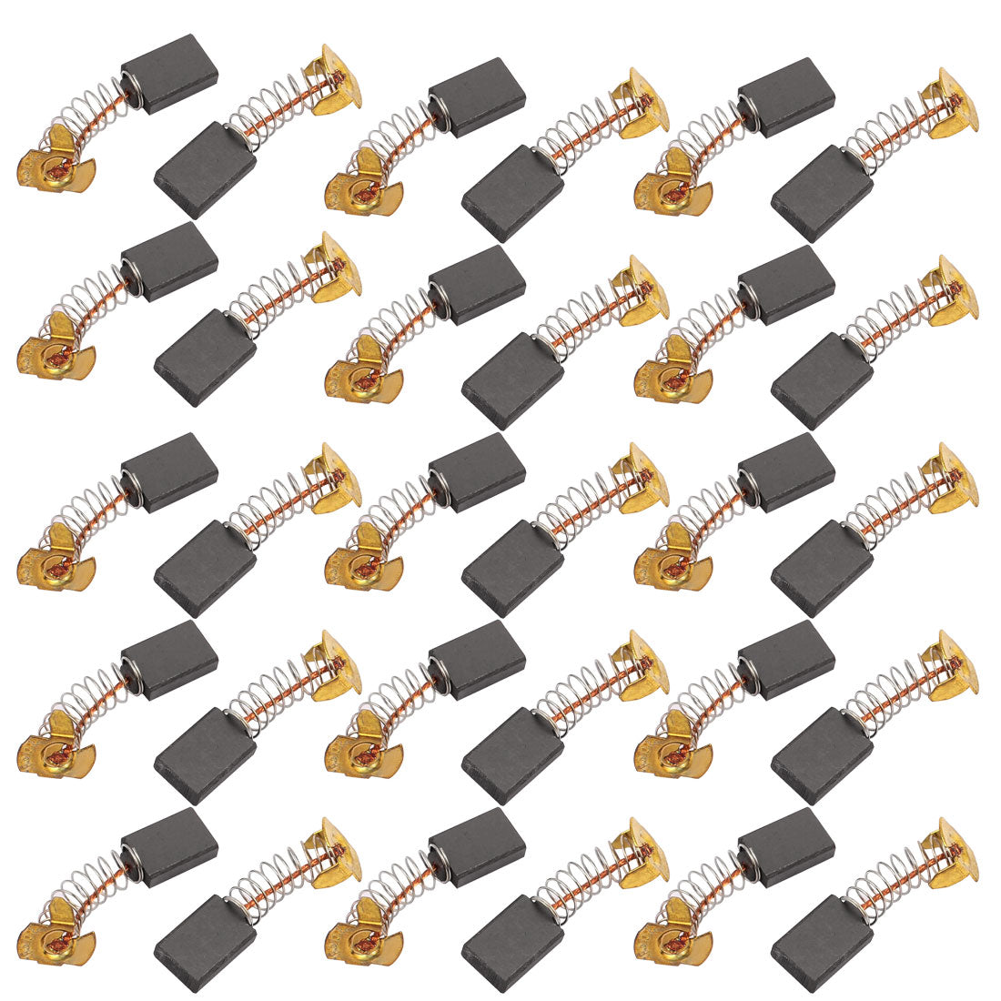 Harfington 15 Pairs Electric Drill Motor Tool Carbon Brush 5 x 11 x 16mm Brass Tone w Spring