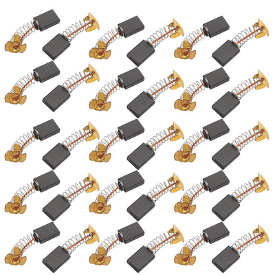 Harfington 15 Pairs Electric Drill Motor Tool Carbon Brush 5 x 11 x 16mm Brass Tone w Spring