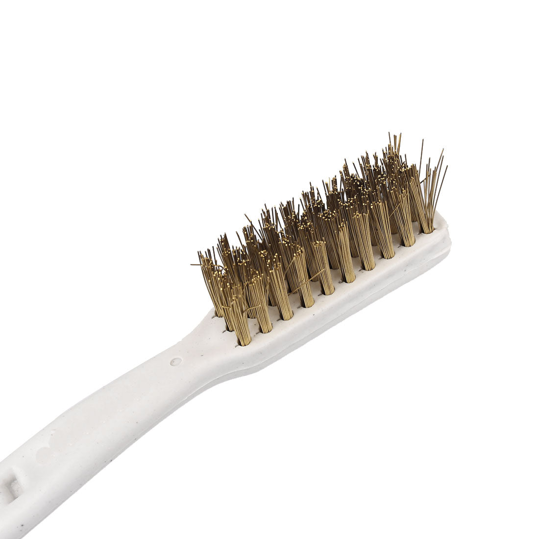 Harfington 35mm x 10mm Stainless Steel Bristle Plastic Handle Wire Scratch Brush 6pcs