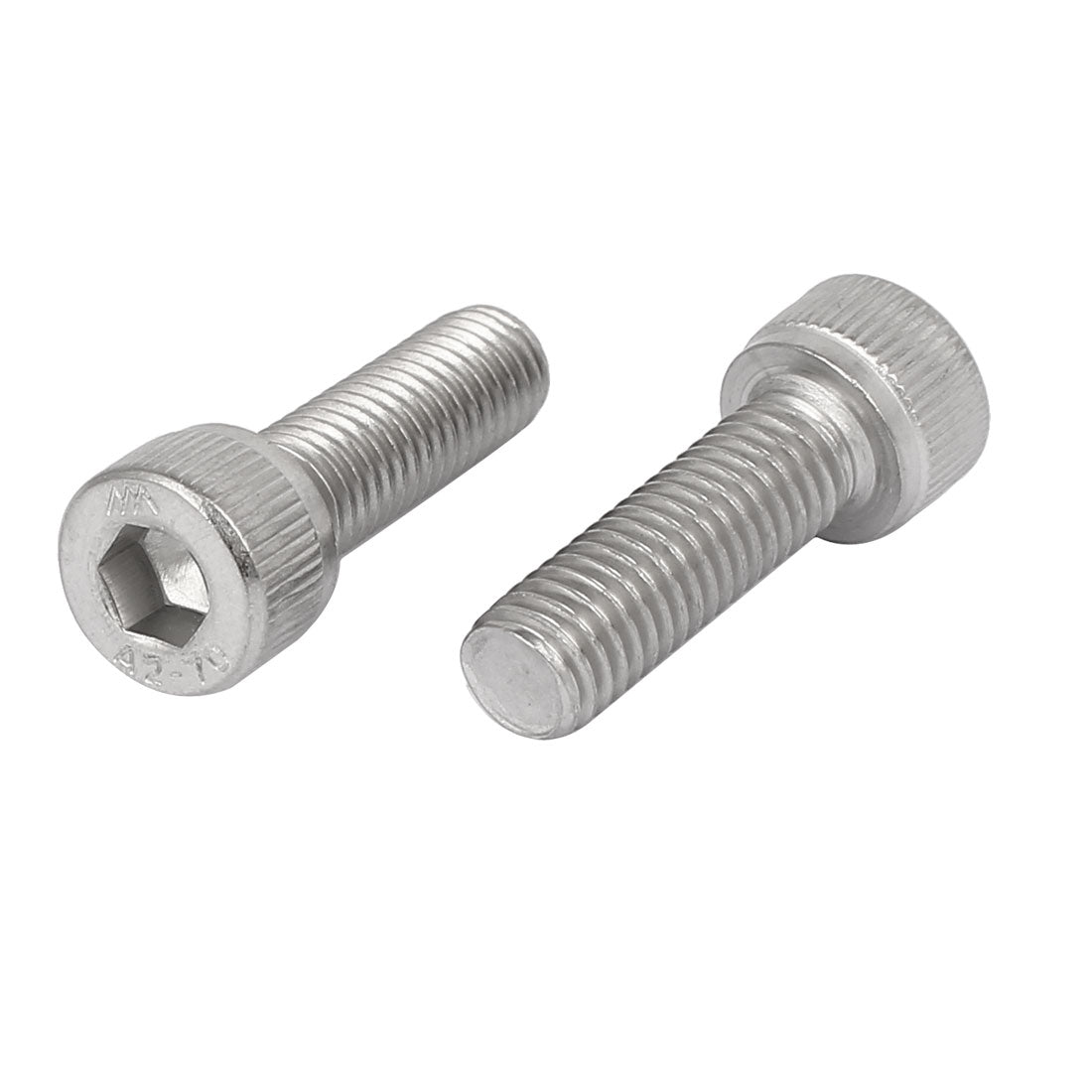 Harfington M8x25mm Thread 304 Stainless Steel Hex Socket Head Cap Screw Bolt DIN912 6pcs