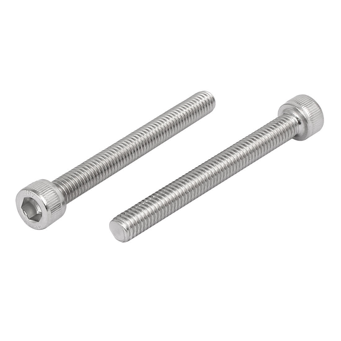 Harfington M6 x 55mm Thread 304 Stainless Steel Hex Socket Head Cap Screw Bolt DIN912 20pcs