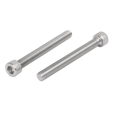 Harfington M6 x 55mm Thread 304 Stainless Steel Hex Socket Head Cap Screw Bolt DIN912 20pcs