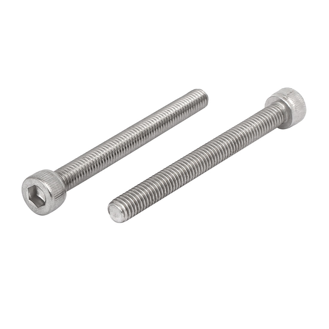 Harfington M6 x 60mm Thread 304 Stainless Steel Hex Socket Head Cap Screw Bolt DIN912 6pcs