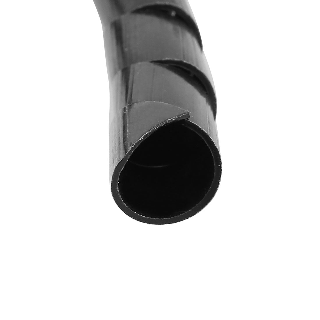 Harfington 14mm Dia 5.5M Length Cable Wire Tidy Wrap Spiral Wrapping Band Organizer Black