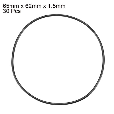Harfington Nitrile Rubber O-Rings, Metric Nitrile Rubber Sealing Gasket Black Pack of 30