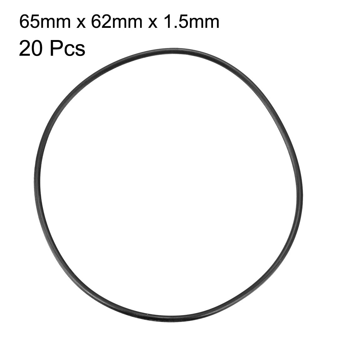 Harfington Nitrile Rubber O-Rings Metric Buna-N Sealing Gasket 20Pcs