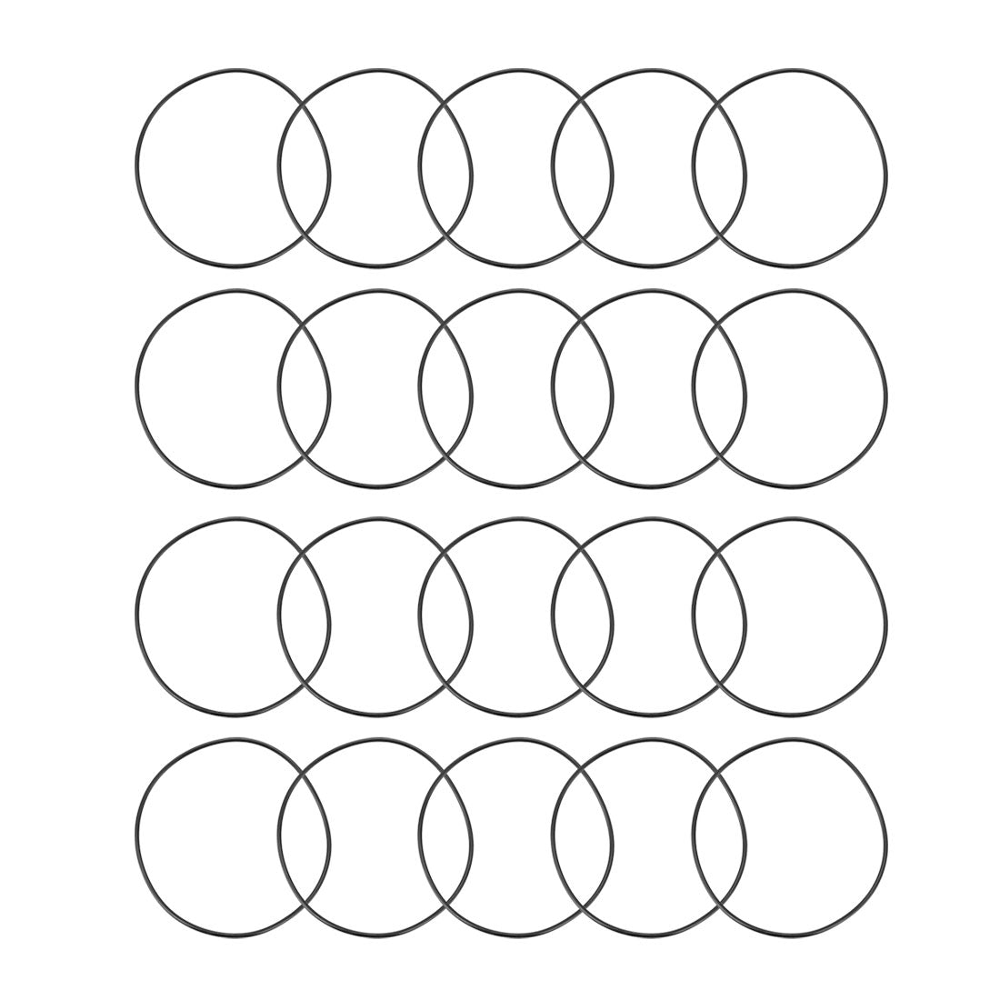 Harfington Nitrile Rubber O-Rings Metric Buna-N Sealing Gasket 20Pcs