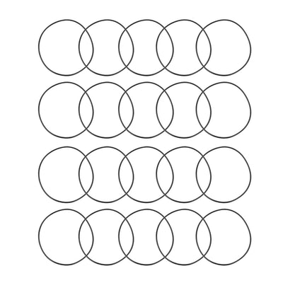 Harfington Nitrile Rubber O-Rings Metric Buna-N Sealing Gasket 20Pcs