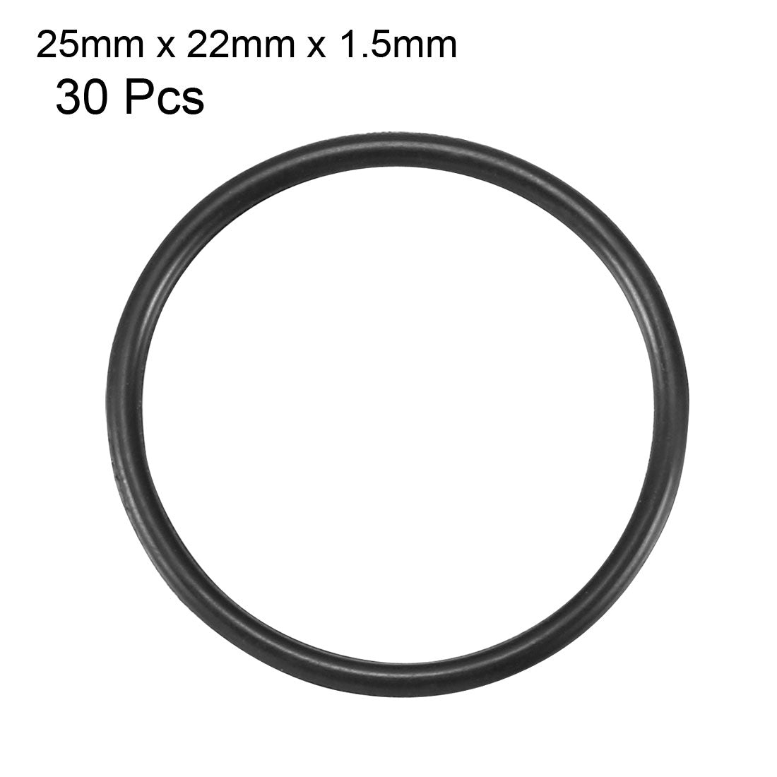 Harfington Nitrile Rubber O-Rings, Metric Nitrile Rubber Sealing Gasket Black Pack of 30