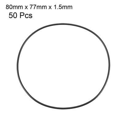 Harfington Nitrile Rubber O-Rings, Metric Buna-N Sealing Gasket 50Pcs