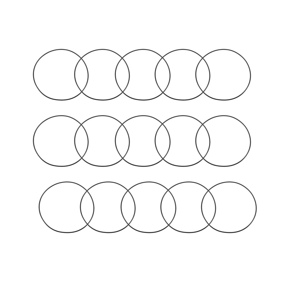 Harfington Nitrile Rubber O-Rings, Metric Nitrile Rubber Sealing Gasket, Pack of 15