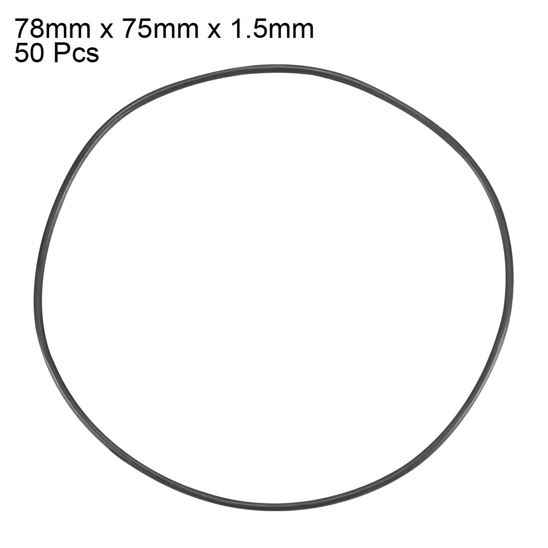 Harfington Nitrile Rubber O-Rings Metric Buna-N Sealing Gasket, 50Pcs