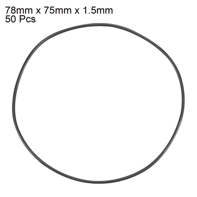 Harfington Nitrile Rubber O-Rings Metric Buna-N Sealing Gasket, 50Pcs