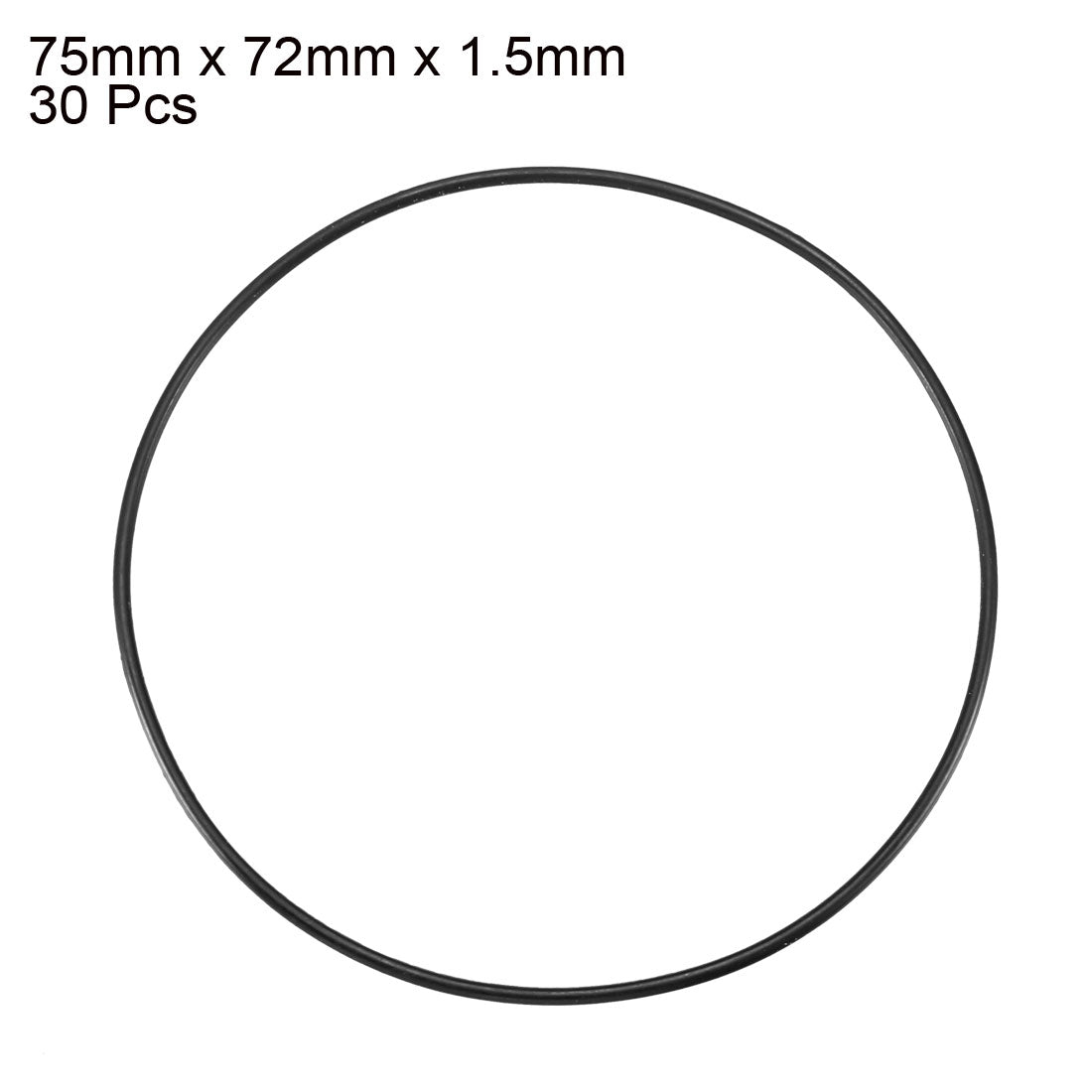 Harfington Nitrile Rubber O-Rings, Metric Nitrile Rubber Sealing Gasket Black Pack of 30