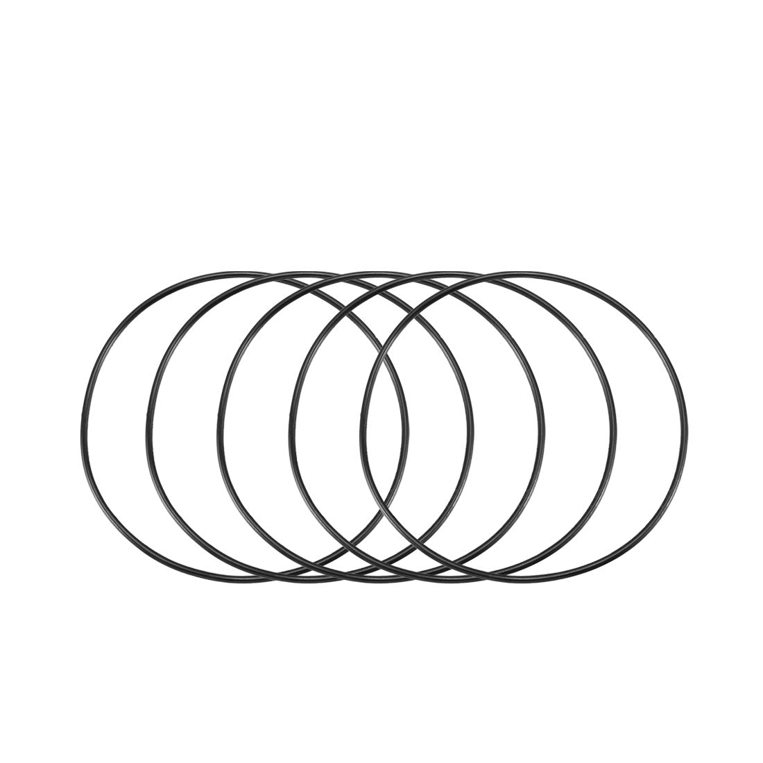 Harfington Nitrile Rubber O-Rings, Metric Nitrile Rubber Sealing Gasket Black Pack of 30