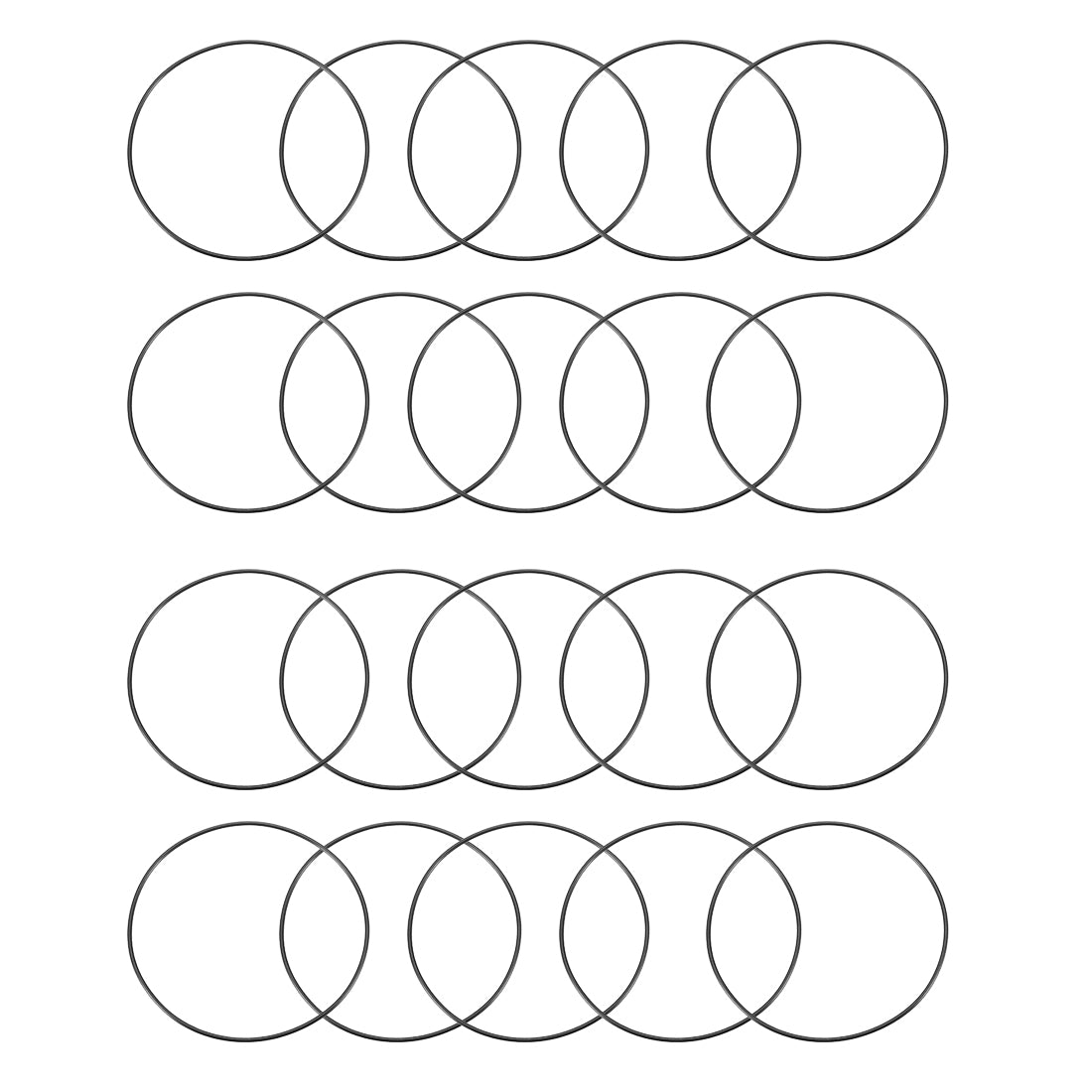 Harfington Nitrile Rubber O-Rings Metric Buna-N Sealing Gasket 20Pcs