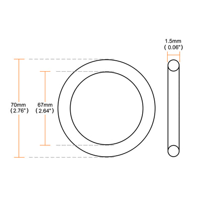 Harfington Nitrile Rubber - O-Rings Metric Nitrile Rubber Sealing Gasket