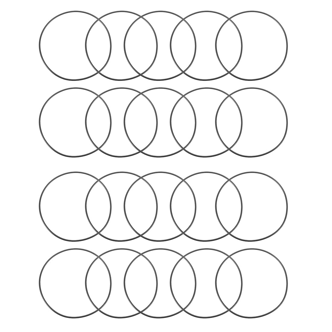 Harfington Nitrile Rubber O-Rings Metric Buna-N Sealing Gasket 20Pcs