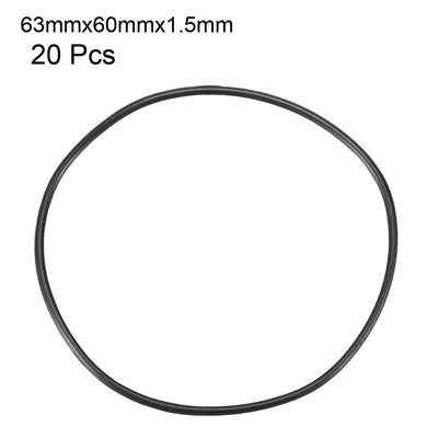 Harfington Nitrile Rubber O-Rings Metric Buna-N Sealing Gasket 20Pcs