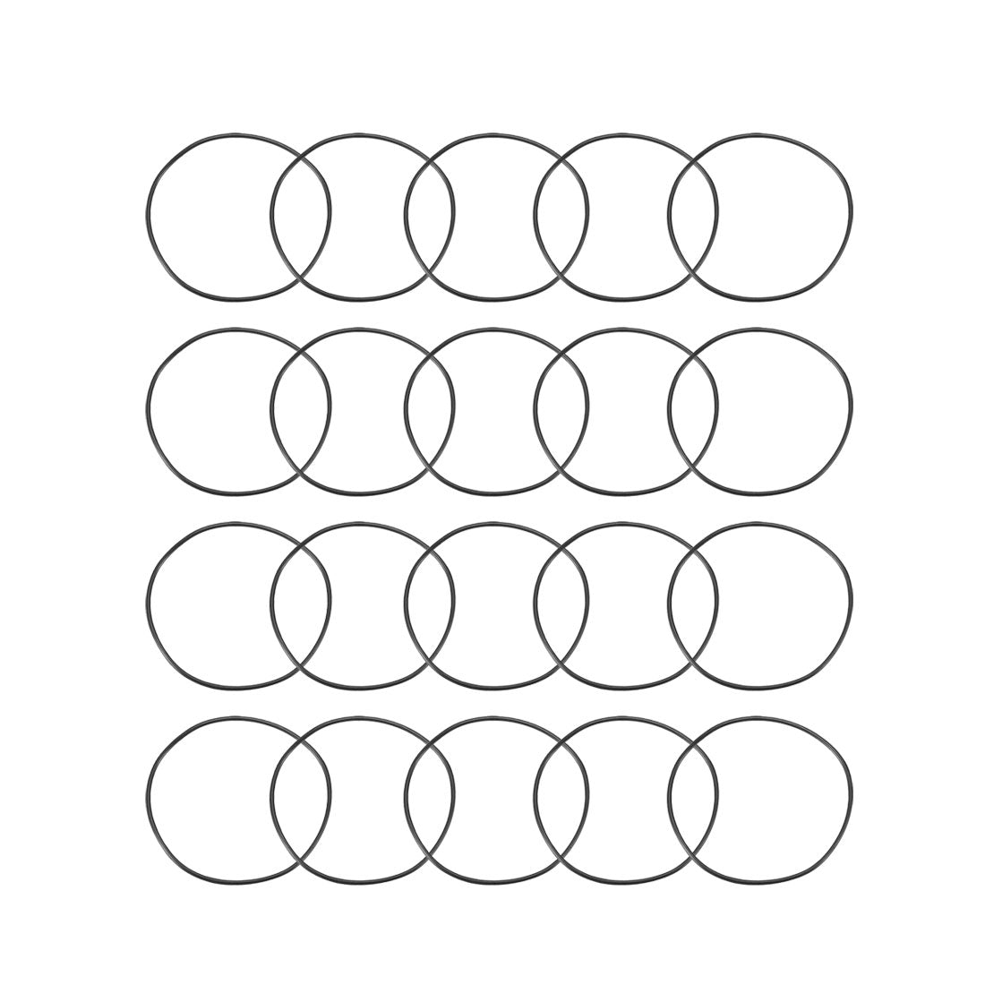 Harfington Nitrile Rubber O-Rings Metric Buna-N Sealing Gasket 20Pcs