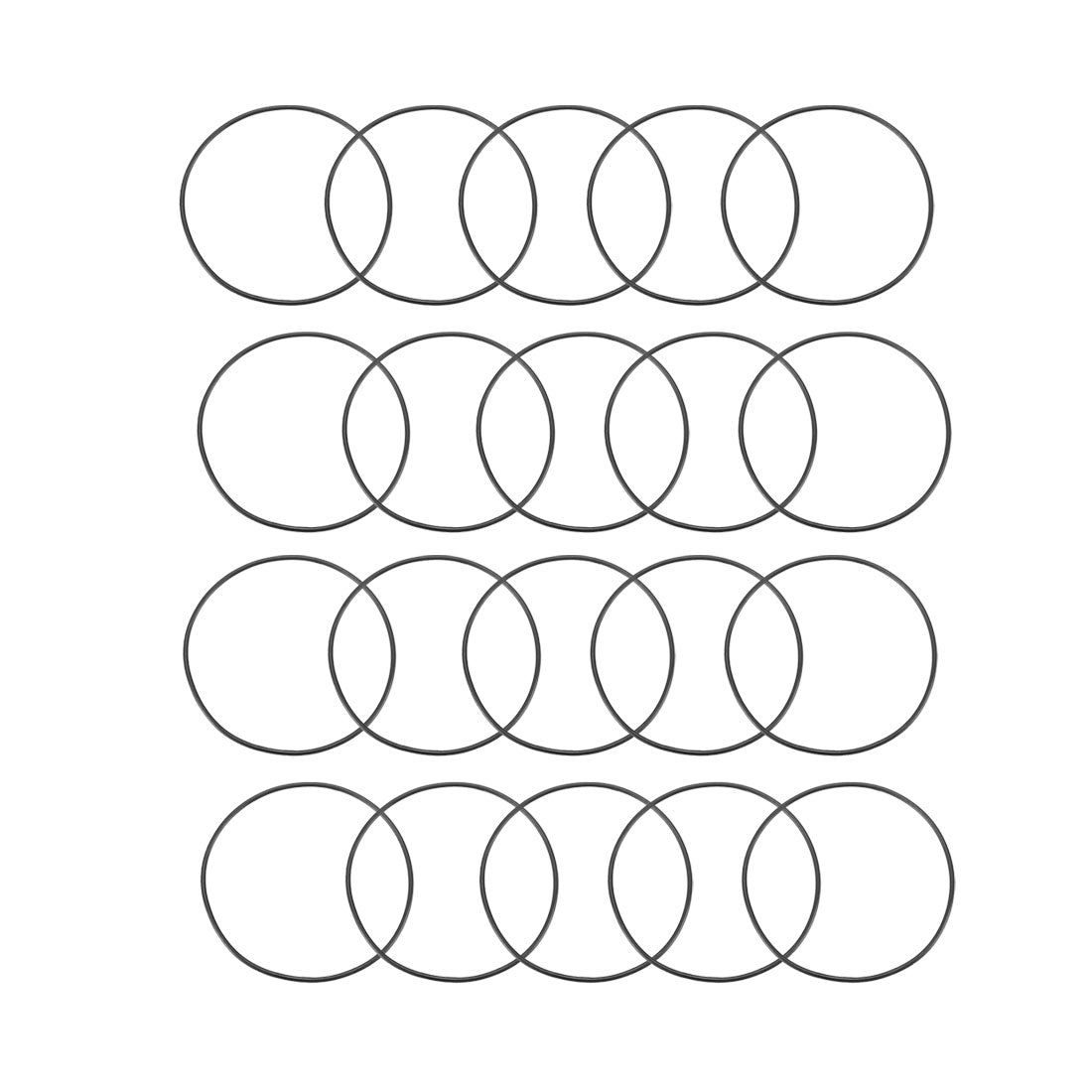 Harfington Nitrile Rubber O-Rings Metric Buna-N Sealing Gasket 20Pcs