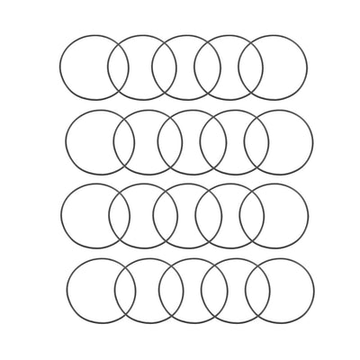 Harfington Nitrile Rubber O-Rings Metric Buna-N Sealing Gasket 20Pcs