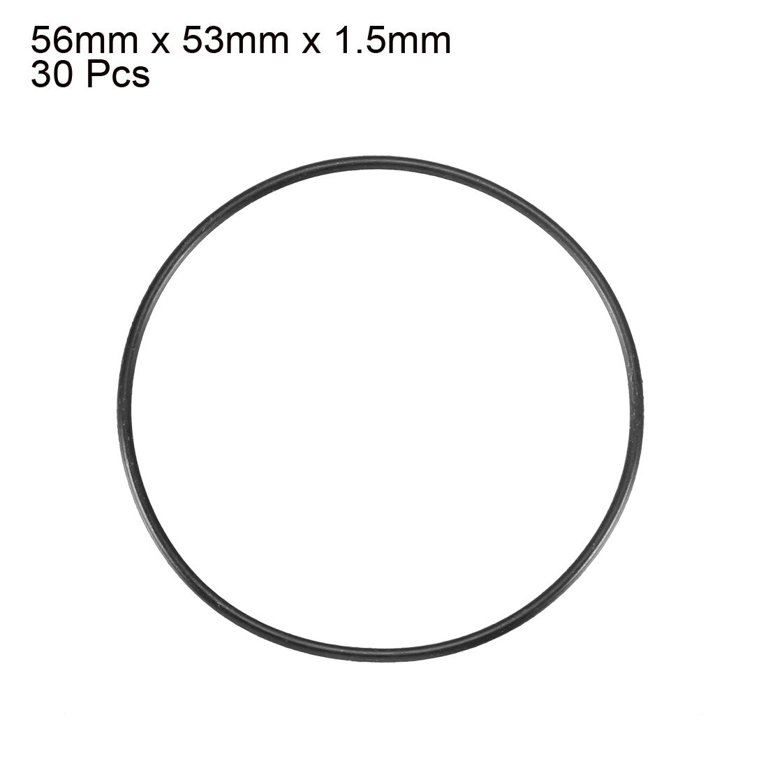 Harfington Nitrile Rubber O-Rings, Metric Nitrile Rubber Sealing Gasket Black Pack of 30