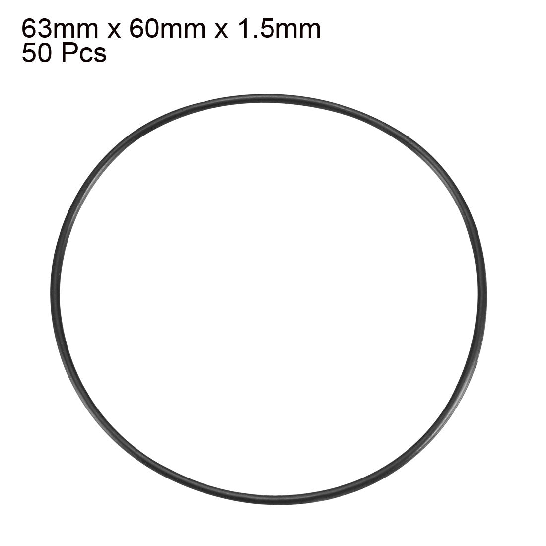 Harfington Nitrile Rubber O-Rings Metric Buna-N Sealing Gasket, 50Pcs