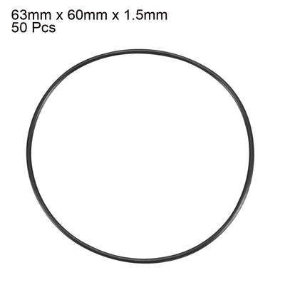 Harfington Nitrile Rubber O-Rings Metric Buna-N Sealing Gasket, 50Pcs