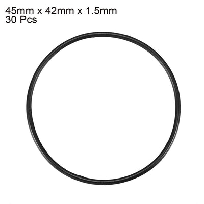 Harfington Nitrile Rubber O-Rings, Metric Nitrile Rubber Sealing Gasket Black Pack of 30