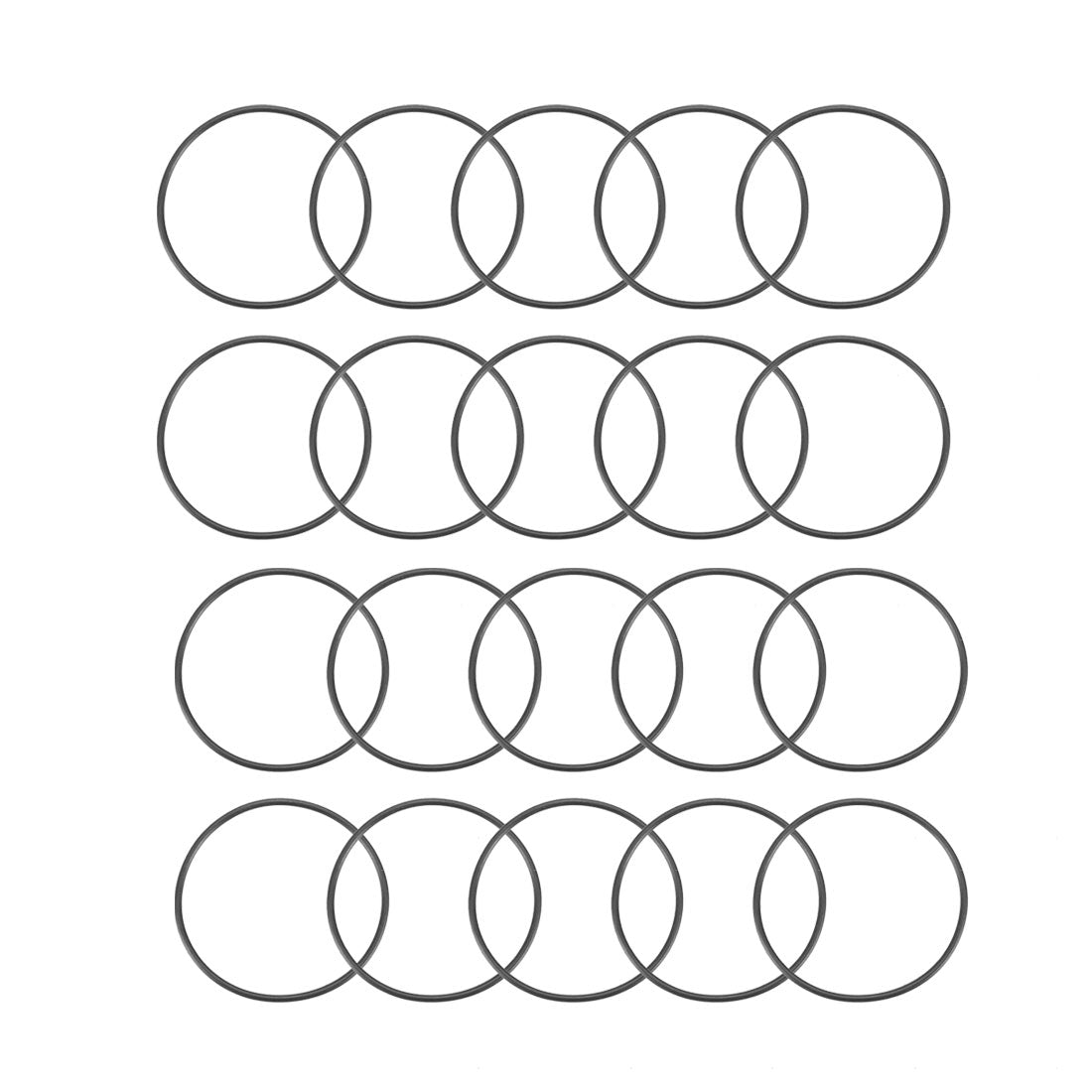 Harfington Nitrile Rubber O-Rings Metric Buna-N Sealing Gasket 20Pcs
