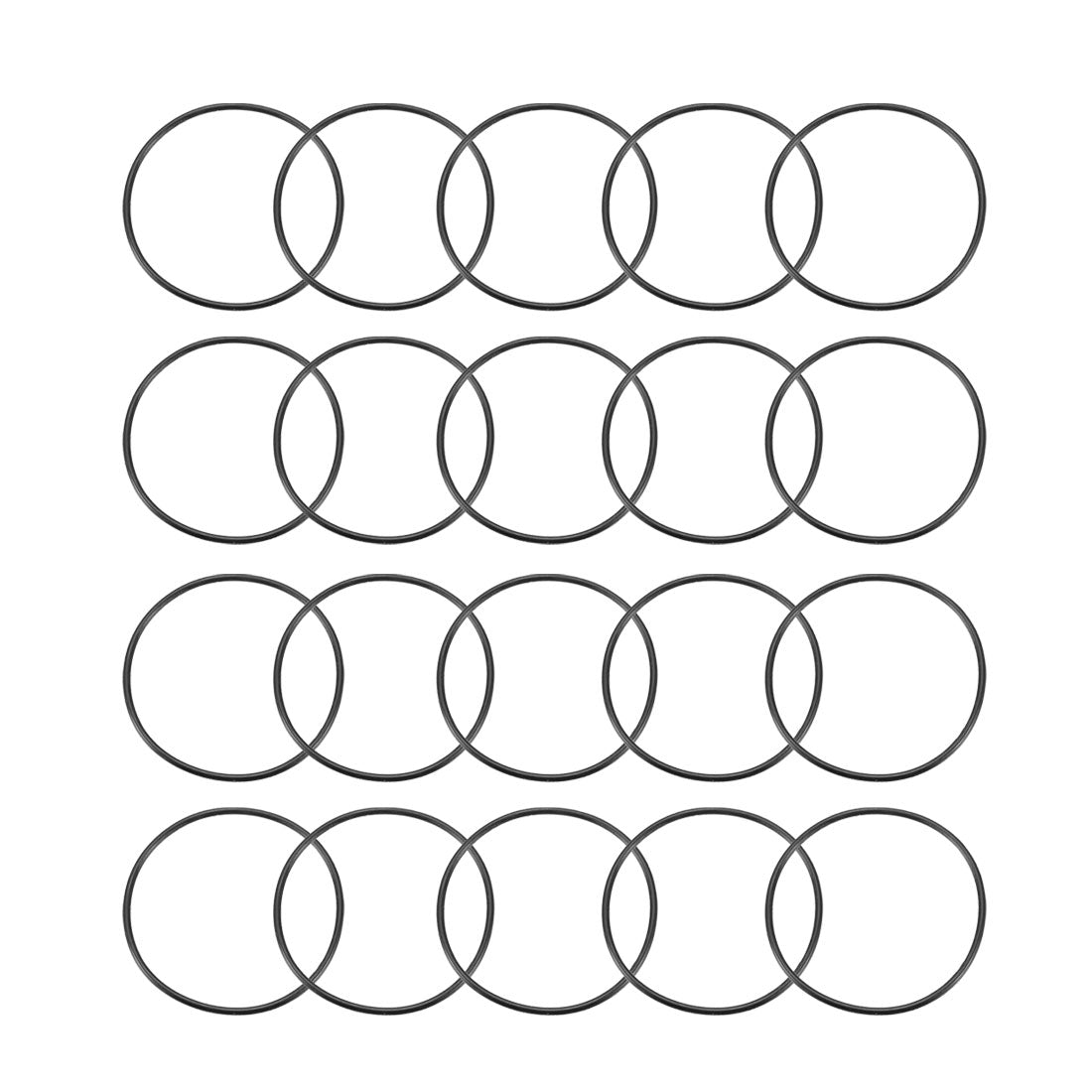 Harfington Nitrile Rubber O-Rings Metric Buna-N Sealing Gasket 20Pcs
