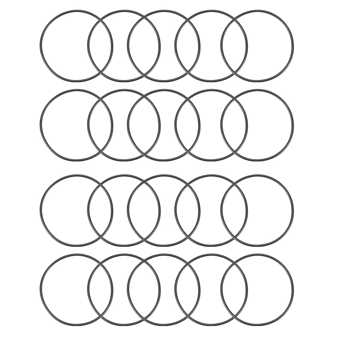 Harfington Nitrile Rubber O-Rings Metric Buna-N Sealing Gasket 20Pcs