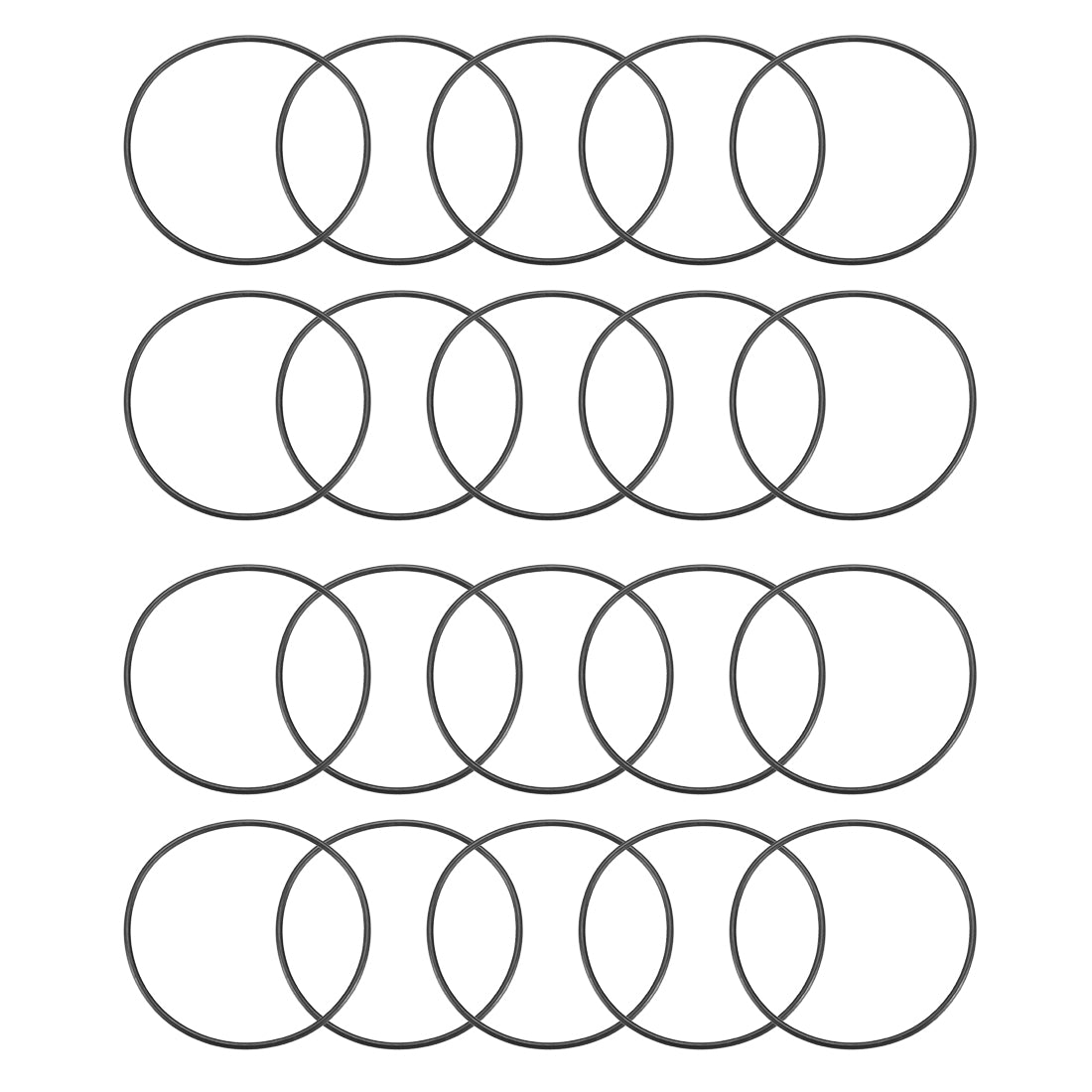 Harfington Nitrile Rubber O-Rings Metric Buna-N Sealing Gasket 20Pcs